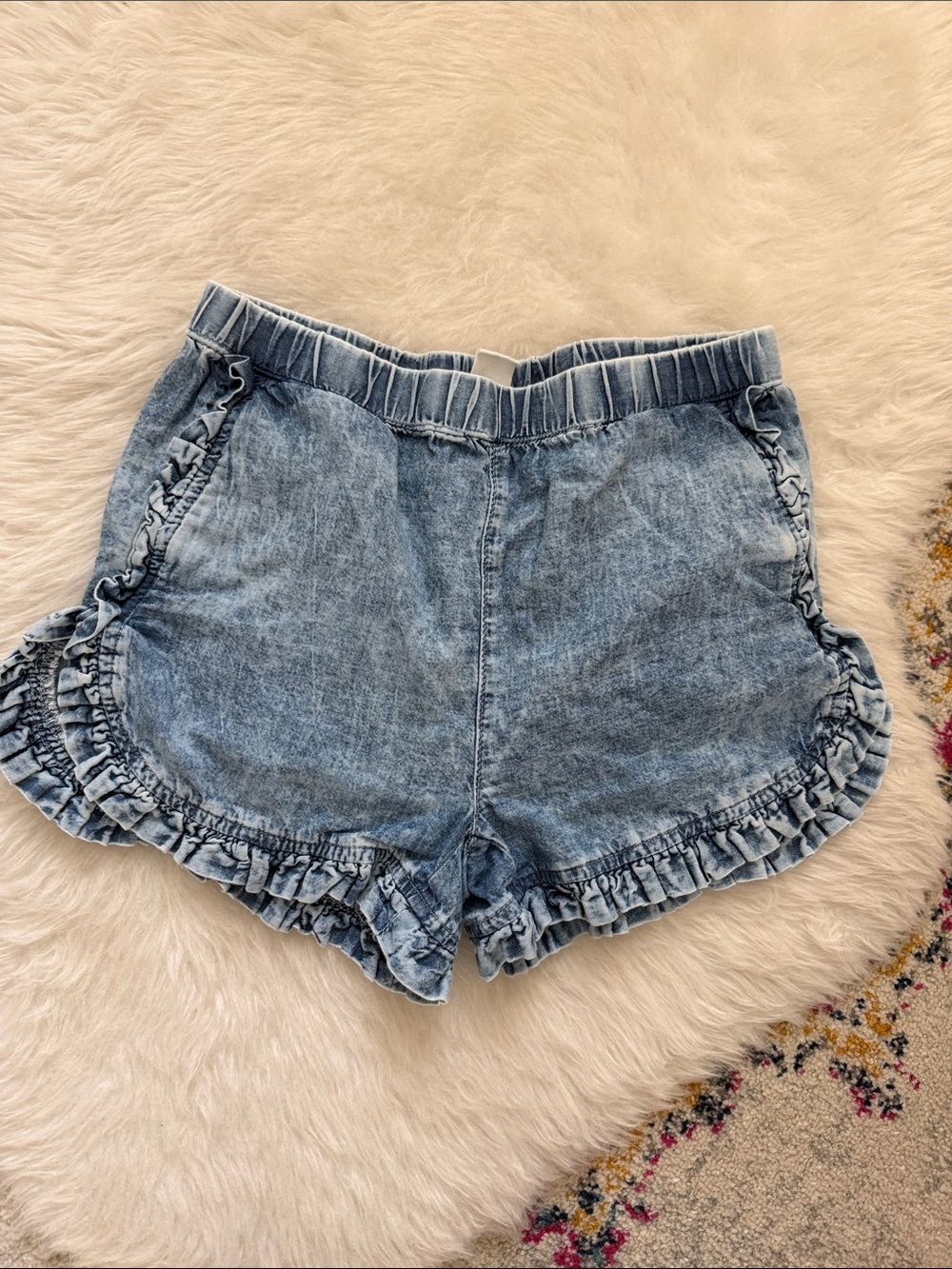 Tucker + Tate Light Blue Denim Ruffle Shorts